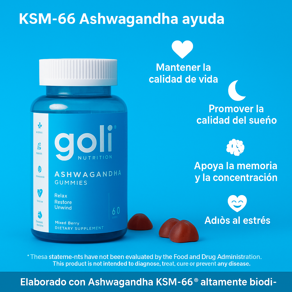 Goli Gomas con Ashwagandha – Adiós al estrés.