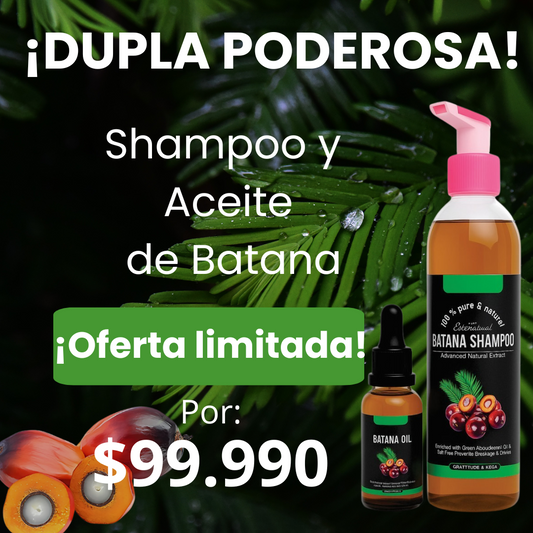 Dupla Poderosa®: Shampoo & Aceite de Batana Oil.