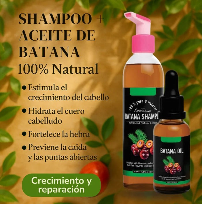 Dupla Poderosa®: Shampoo & Aceite de Batana Oil.