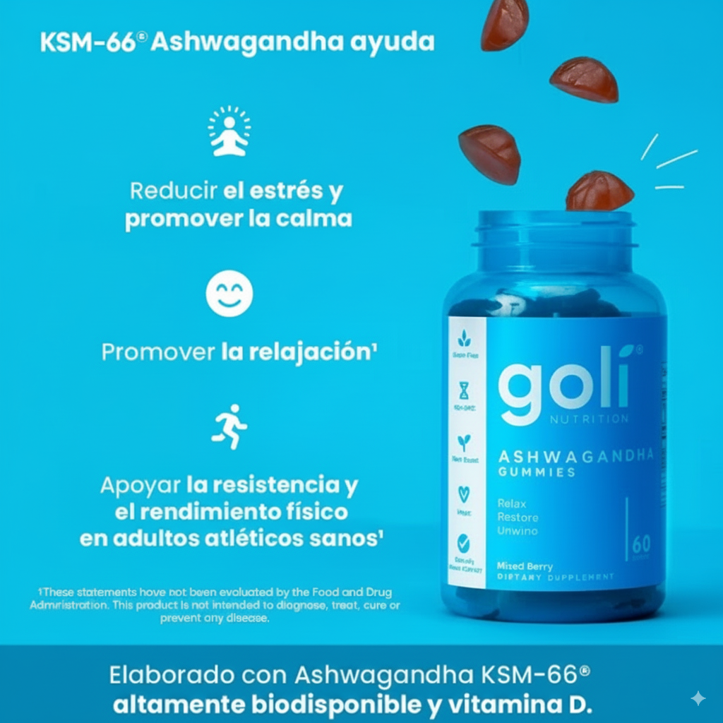 Goli Gomas con Ashwagandha – Adiós al estrés.