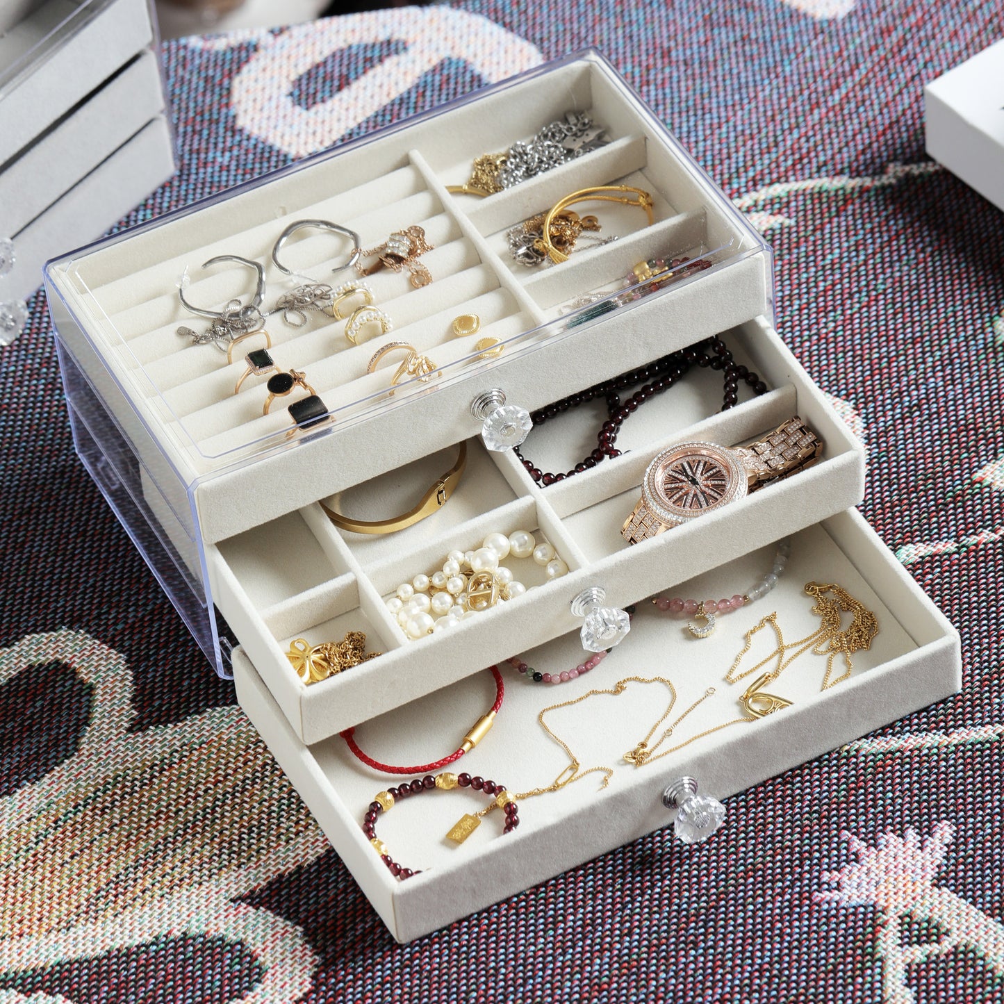 Joyero Organizador 3 Niveles®: Ordena y Protege tus Joyas con Estilo