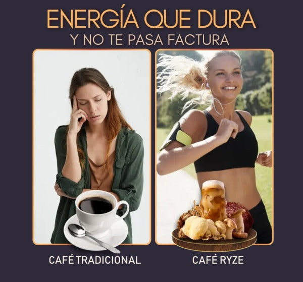 Ryze Mushroom Coffee ® :Energía natural y bienestar en cada taza.